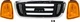 RANGER 04-05 GRILLE 3-pc Kit Horizontal Bar Insert Chrome Shell/Painted Black wi