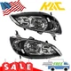 Headlight Assembly For 04-05 Honda Civic Halogen Black Clear Reflector Pair