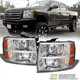 2007-2013 Chevy Silverado1500 2500 3500 Crystal Headlights Headlamps Left+Right 2007-2013 Chevy Silverado1500 2500 3500 Crystal Headlights Headlamps Left+Right