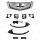 9PC For Acura TSX 2009 2010 Upper Chrome Grille Fog lamp Bumper Bracket Kit