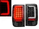 Set of Pair Black Housing C-Bar LED Taillights for 1993-1997 Ford Ranger