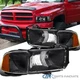 Black Fits 1999-2001 Dodge Ram 1500 2500 3500 Sport Headlights Corner Lamps L+R