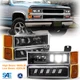 LED Headlight Bumper Lamp Turning for 1994-1999 Chevy C1500 C2500 K2500 K3500