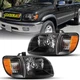 For 2000-2004 Toyota Tundra Regular/Access Cab Black Housing Headlights Assembly