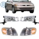 Headllght & Corner Parking Lights Set Halogen For 1998-2000 Toyota Corolla Combo