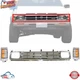 NEW FRONT GRILLE CHROME AND SILVER AND CORNER LIGHT 3PC FOR 1990-1992 NISSAN D21