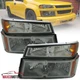 Smoke Headlights Fits 2004-2012 Chevy Colorado GMC Canyon Bumper Corner Lamp L+R