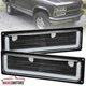 Black Bumper Lights Fits 1988-1998 Chevy C10 GMC C/K Lamps LED Strip Tube LH+RH