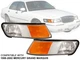 For 1998-2002 Mercury Grand Marquis Side Marker Corner Lamp Right Left Side PAIR