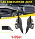 1-5Set Front Fender LED Side Marker Light Replace For 2021-23 GMC Chevy Cadillac