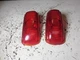2) 1941 PLYMOUTH TAIL LIGHT LAMP LENS RUBY RED GLASS T-369 T-368 NOS LYNX