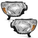 Pair Headlights Assembly For 2012-2015 Toyota Tacoma Pickup Halogen Headlamps