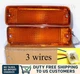 Amber Bumper Lamp Signal Light 3 Wires Fit 1989-95 Toyota Pickup 1990-91 4RUNNER
