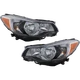  Driver and Passenger Side Headlight For Subaru Impreza 2012-2016