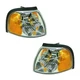 For Mazda B2500 2001 Park Lights Driver and Passenger Side Pair Amber/Clear Lens
