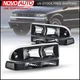 SET(2) Black Headlights Assembly&Bumper Lights For 98-04 Chevy S10 Pickup Blazer