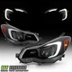 For 2012-2015 Subaru Impreza 13-16 Crosstrek Black LED Tube Projector Headlights