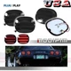 (Set/4) Smoked LED Brake Tail Lights Lenses Set  For 1990-1996 Chevy Corvette C4
