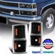 Fits 1994-1998 Chevy C10 Pickup Truck Corner Lights Black Tahoe Suburban