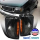 Fits 1992-2007 Ford 92-07 Econoline Van Black Corner Signal Lights E150 E250
