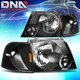 FOR 02-05 FORD EXPLORER SUV BLACK/AMBER SIDE TURN CORNER HEADLIGHT 4PC HEAD LAMP