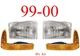 99 00 Ford Super Duty 4Pc Head & Park Light Kit F250 F350 F450 99 00 Ford Super Duty 4Pc Head & Park Light Kit F250 F350 F450