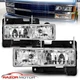 88-98 For Chevy GMC Suburban C10 C/K Tahoe Yukon Factory Style Headlights w/Bulb