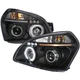 Fits 04-07 HYUNDAI TUCSON Halo LED Projector Headlight With Clear Lens