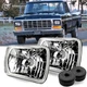 7x6" Original Look Headlights Diamond Cut For 1976-1986 Ford F150 F-150 Pickup