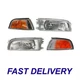 New Set of 4 LH & RH Side Headlight Kit Fits 1997-2001 Mitsubishi Mirage Sedan