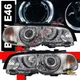 00 01 02 03 BMW E46 325Ci 330Ci 328Ci 2DR Halo Projector Headlights & Corner 