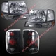 Euro Clear Headlights w/ Corner and Smoke Taillights for 1998-1999 Ford Ranger