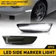 For 03-07 Infiniti G35 Coupe 2D White LED Smoked Front Bumper Side Marker Lights