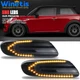 For 14-20 Mini Cooper F55 F56 F57 SMOKED Lens Dynamic LED Side Marker Light Lamp