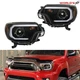 Headlight For Toyota Tacoma Bar 2012-2015 Halogen w/LED DRL Pair LH+RH Black