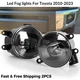 Pair LED Fog Lights For Toyota Tacoma 4Runner Tundra RAV4 10-23 12 Driving Lamp