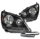 For 05 06 07 Honda Odyssey Black Headlight Headlamp Lamp w/LED DRL Signal LH+RH