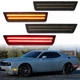 For 2008-2014 Dodge Challenger 4x Front Rear Fender LED Side Marker Lights Lamps