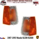 Corner Light With bulbs Left and Right Side For 1987-1993 Mazda B2200 B2600
