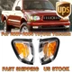 Corner Light For 2001-2004 Toyota Tacoma w/ black trim Set of 2 LH RH w/o Bulbs