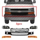Grille Assembly + Headlight Kit For 2003-2021 Chevy Express GMC Savana Van Front