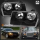 Black Fits 2005-2010 Chrysler 300 Headlights Halogen Head Lamps Left+Right 05-10