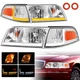 Headlights w/LED DRL Sequential Turn Light Fit For 1998-2011 Ford Crown Victoria