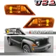 Front Side Turn Signal Parking Marker Light Amber One Pair Fit For 08-12 Liberty