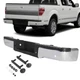 Rear Steel Bumper Assembly w/Sensor Holes Steel For 2009-13 2014 Ford F150 F-150
