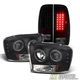 Bk Smoke Fits 99-04 Ford F250/F350/F450/F550 Superduty Headlights+LED Tail Lamps