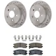 KIT-072524-187 TRW 2-Wheel Set Brake Disc and Pad Kits Rear for Chevy Olds Buick