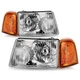 Chrome Housing Headlights For 2001 - 2011 Ford Ranger Amber Corner Signal Lamps