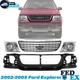 Front Upper Grille + Header Panel + Head Lights LH & RH For Explorer 2002-2005