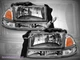 Fit For 1997-2004 Dodge Dakota 1998-2003 Durango Headlights Chrome New Pair